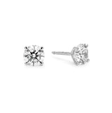 1.4 tcw diamond studs 18k white gold