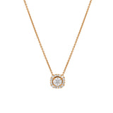 Illuision Solitaire Necklace 18k rose gold
