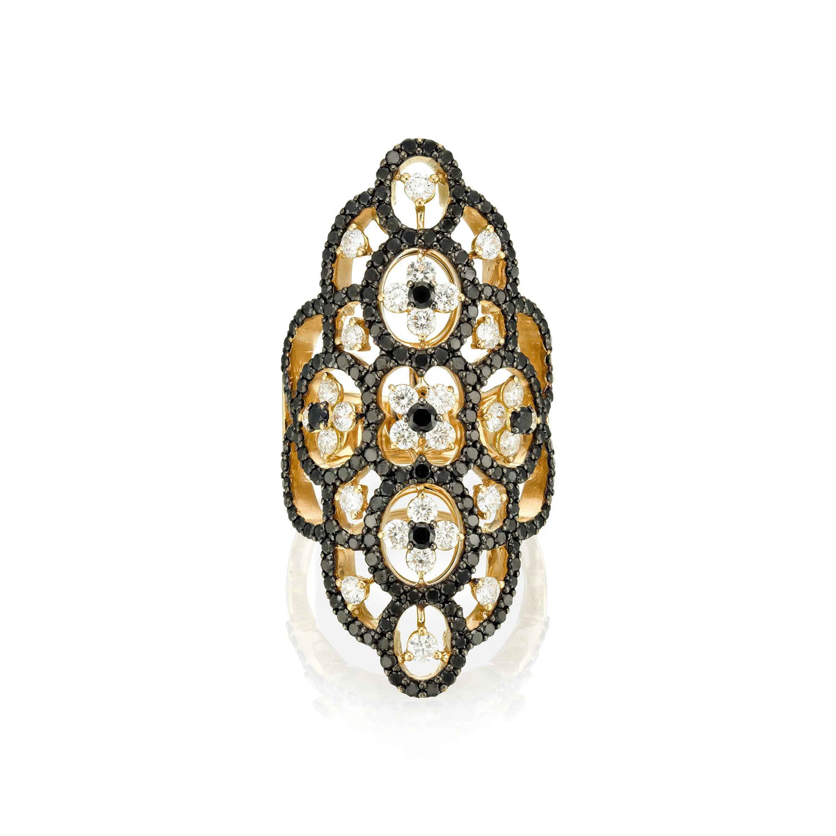 Arabesque Black Diamonds Ring