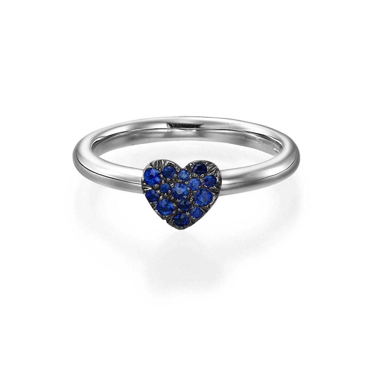 Blue Sapphire Heart Ring