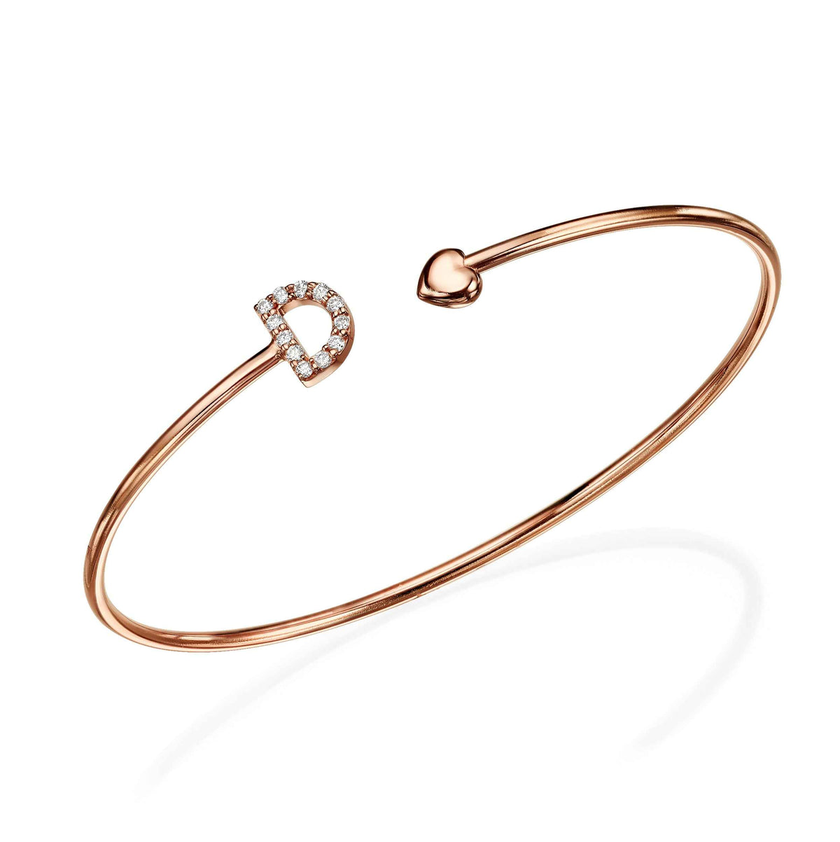 Diamond Initial Bangle