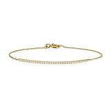 Diamond bar bracelet yellow gold 18K
