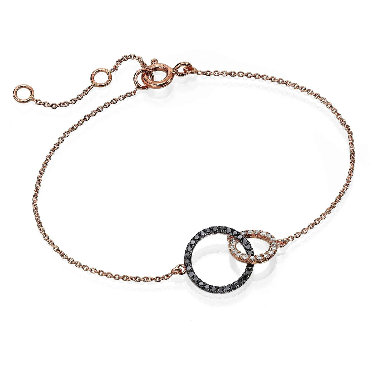 Black and White Diamond Circle Bracelet