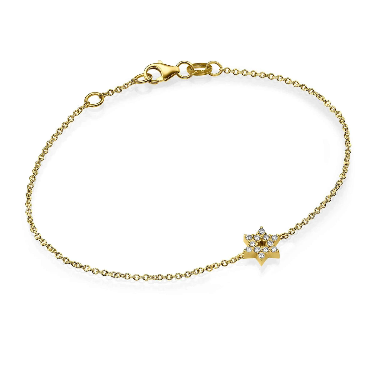Mini Star of David Bracelet  18K Gold Fine Jewelry