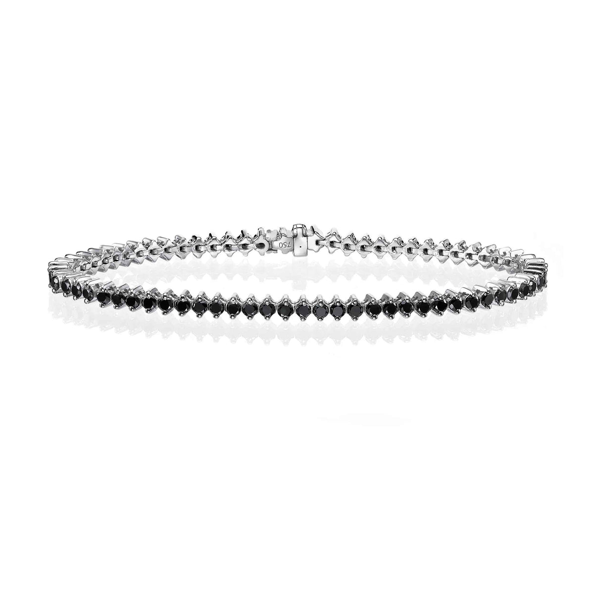 Men’s 2-Prong Black Diamond Tennis Bracelet