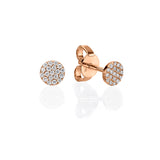Mini Pavé Stud Earrings rose gold 18K