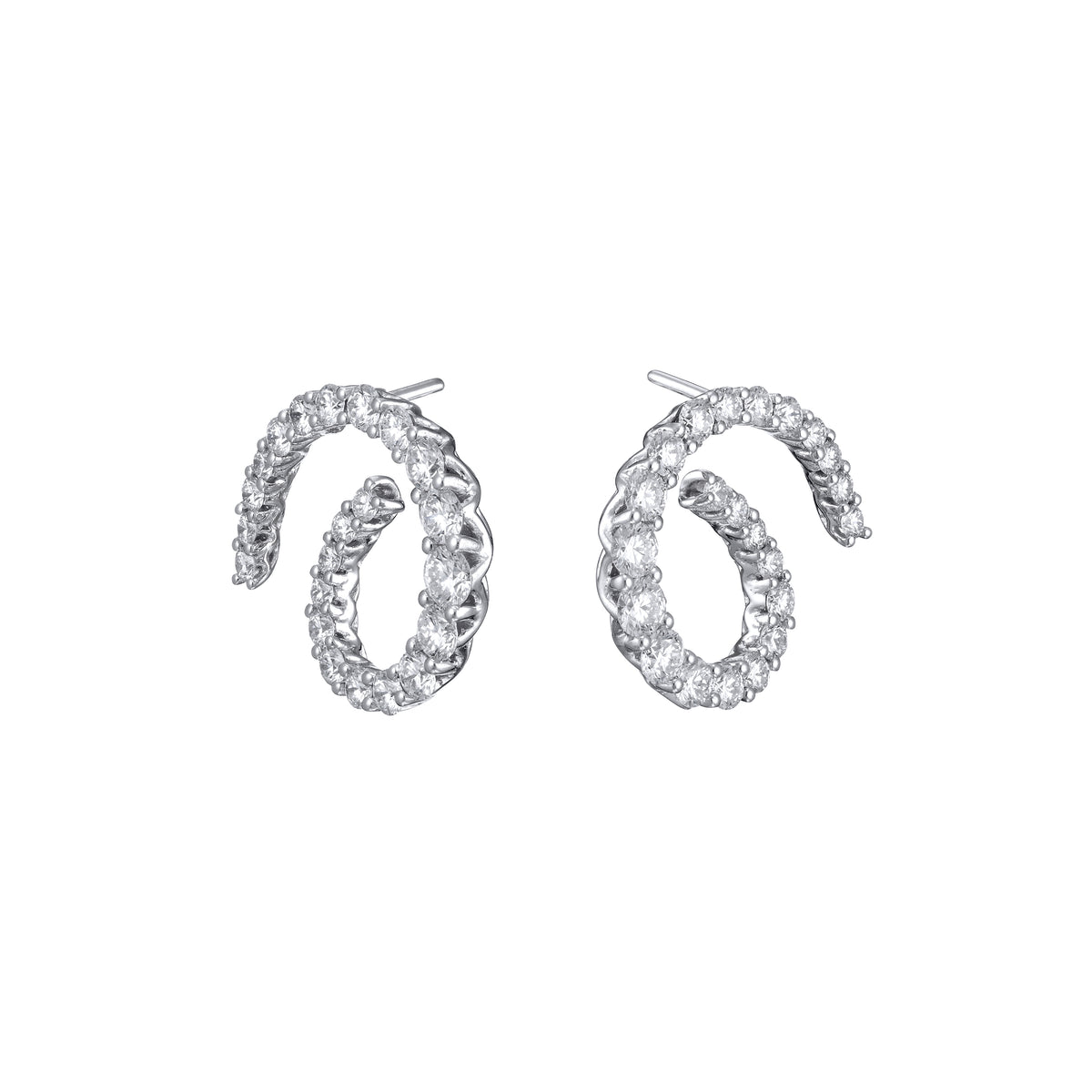 Diamond Spiral Earrings