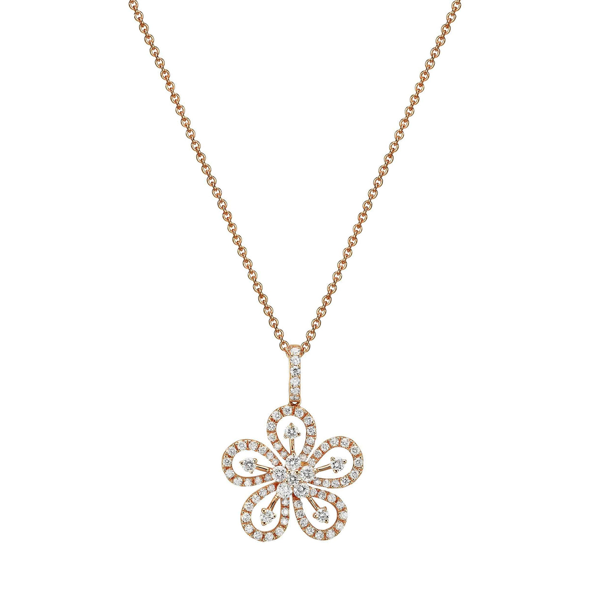 Diamond Flower Necklace
