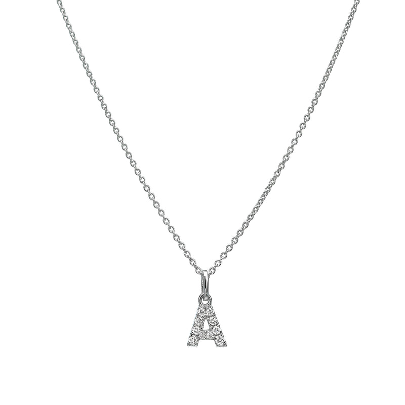 Small Initial Diamond Necklace