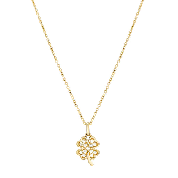 Clover Diamond Necklace 18K rose Gold