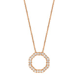 Diamond octagon pendant necklace