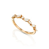Marquise Diamond Band Ring rose gold