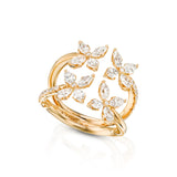 Marquise Diamond Flower Ring sideview