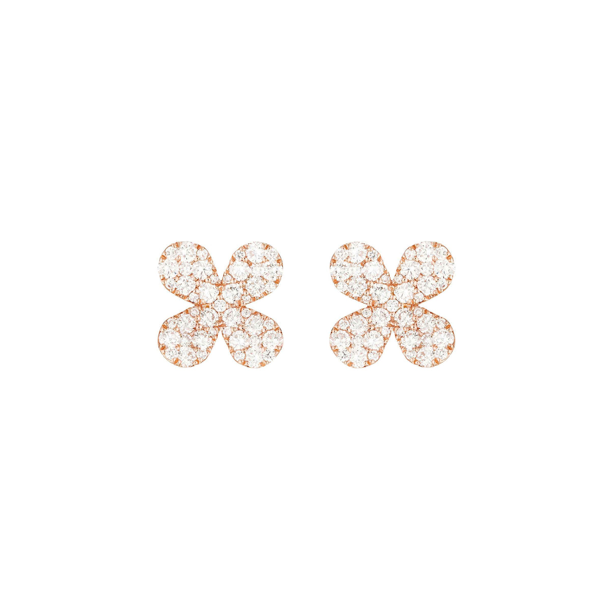 Diamond Flowers Earrings