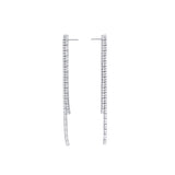 Packshot - double row tennis earrings sideview white gold 