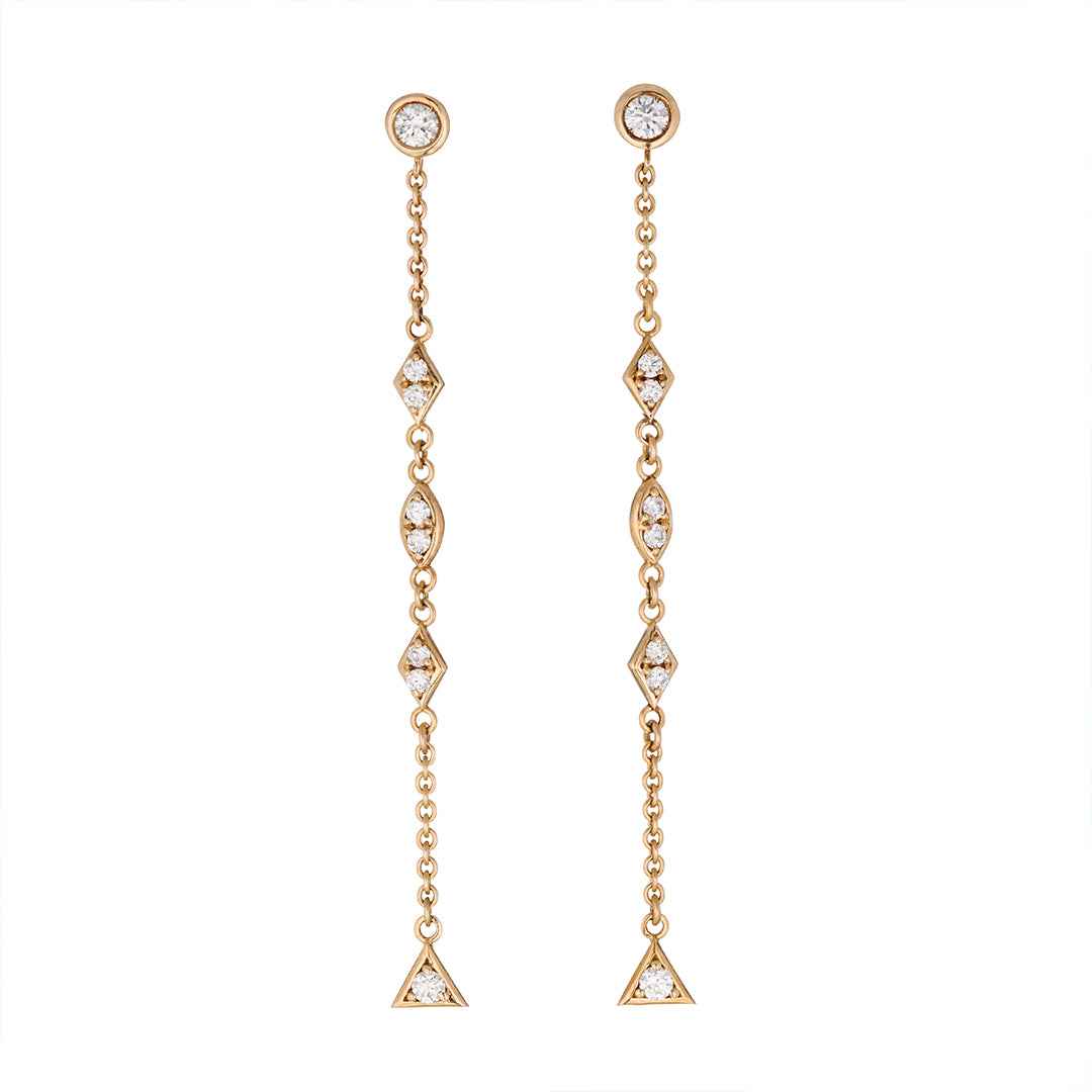 Diamond Chain Earrings