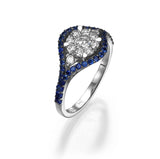 Blue Sapphire Eye Ring