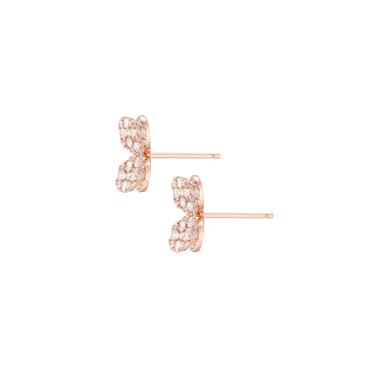 Packshot - Diamond Flowers Earrings with pin ideview