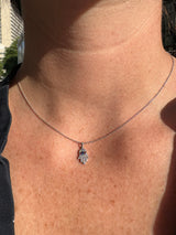 Diamond & Sapphire Hamsa Necklace