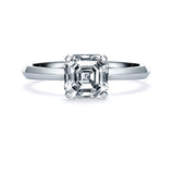 Ascher cut solitaire engagement ring 18k