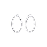 Packshot - Diamond Oval Hoops 18K white gold