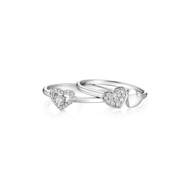 Pave Heart Ring layout white gold