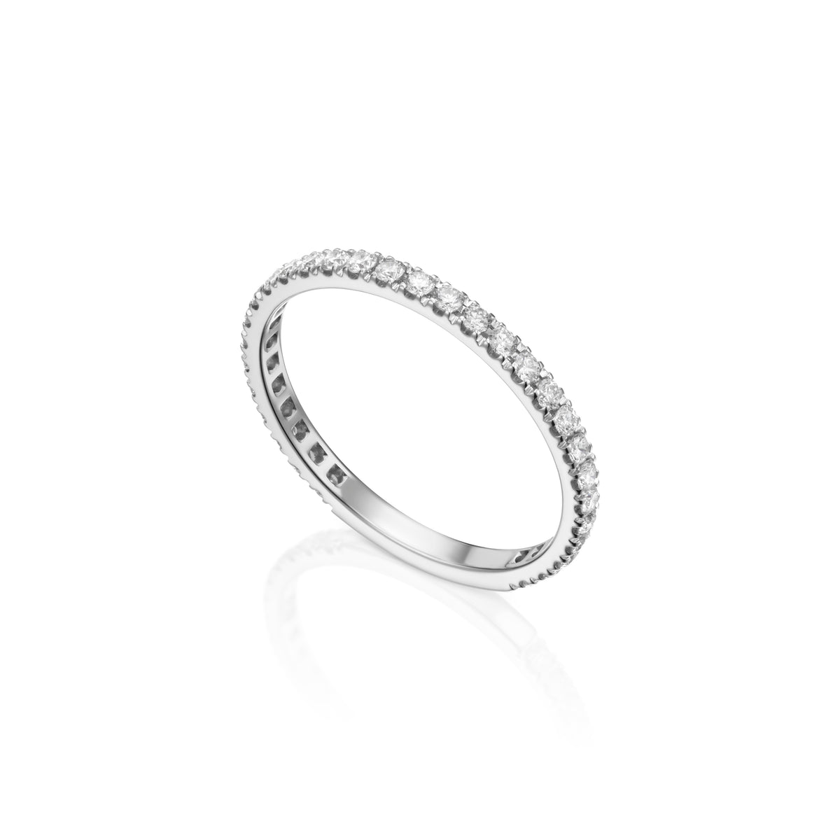 Diamond Infinity Ring White Gold