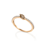 Brown Marquise Diamond Eternity Ring rose gold