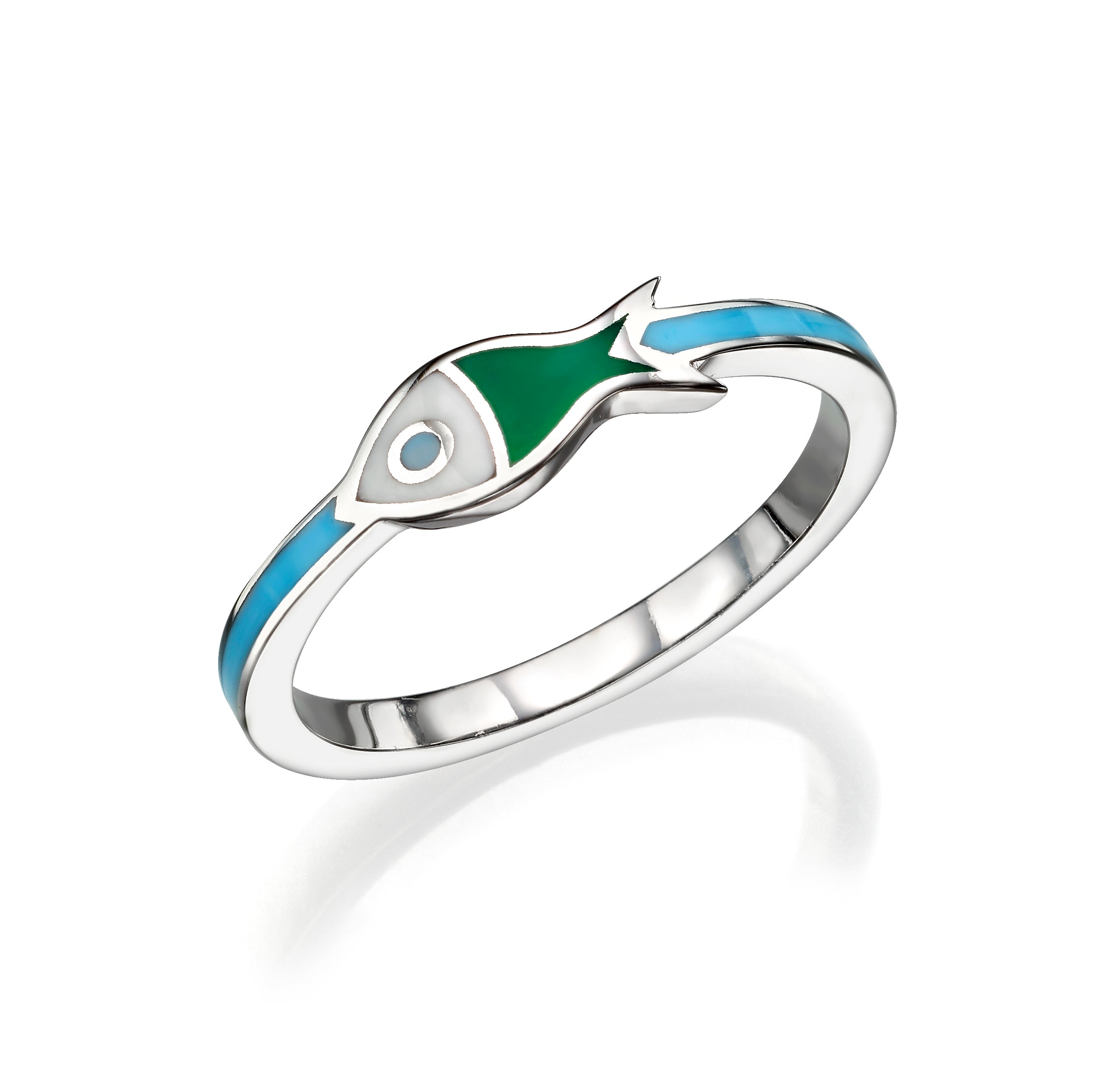 Customizable Enamel Fish Ring 18K Gold | THE PRIVATE ROOM JEWELRY – The ...