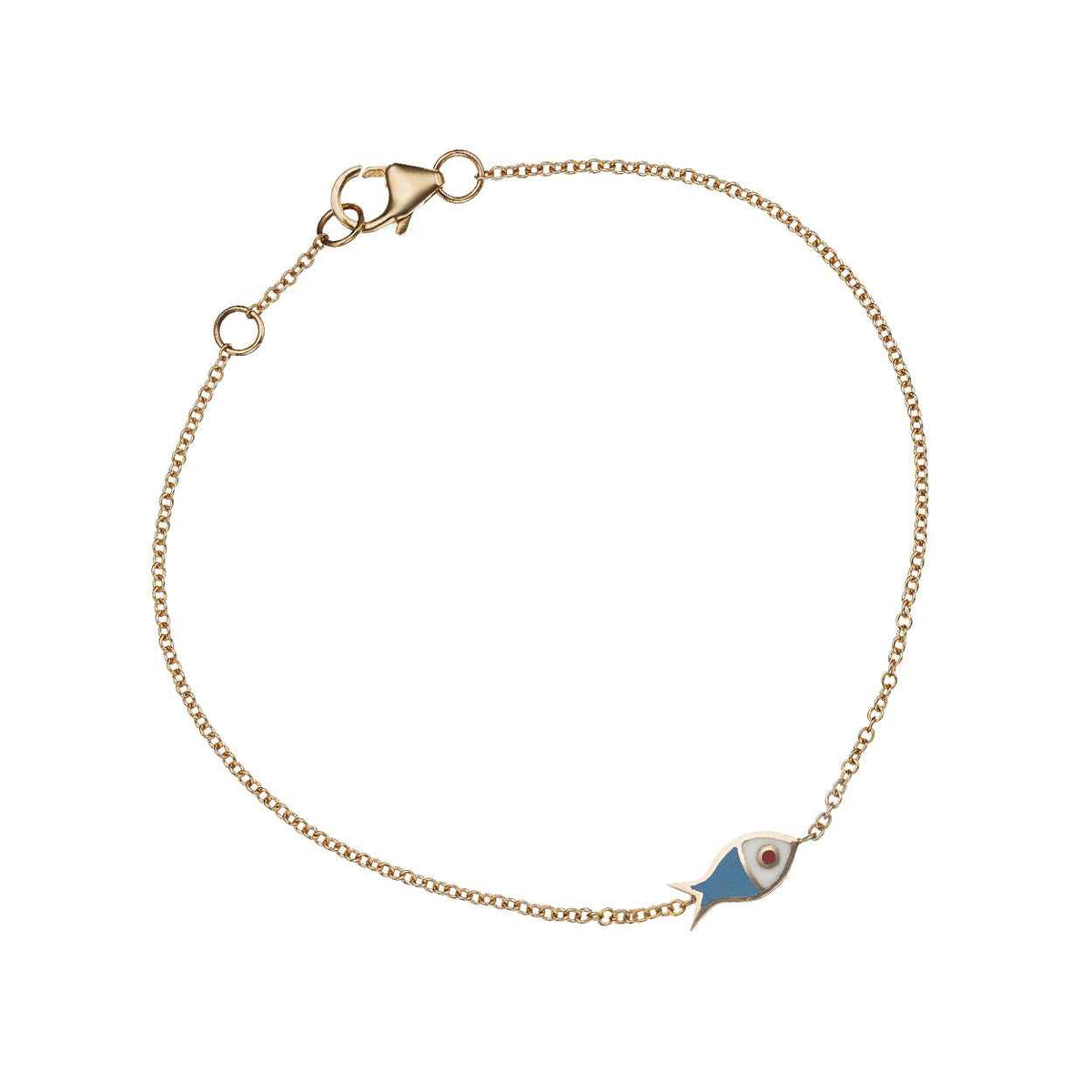 Enamel Tricolor Lucky Fish 18K Gold Fine Jewelry