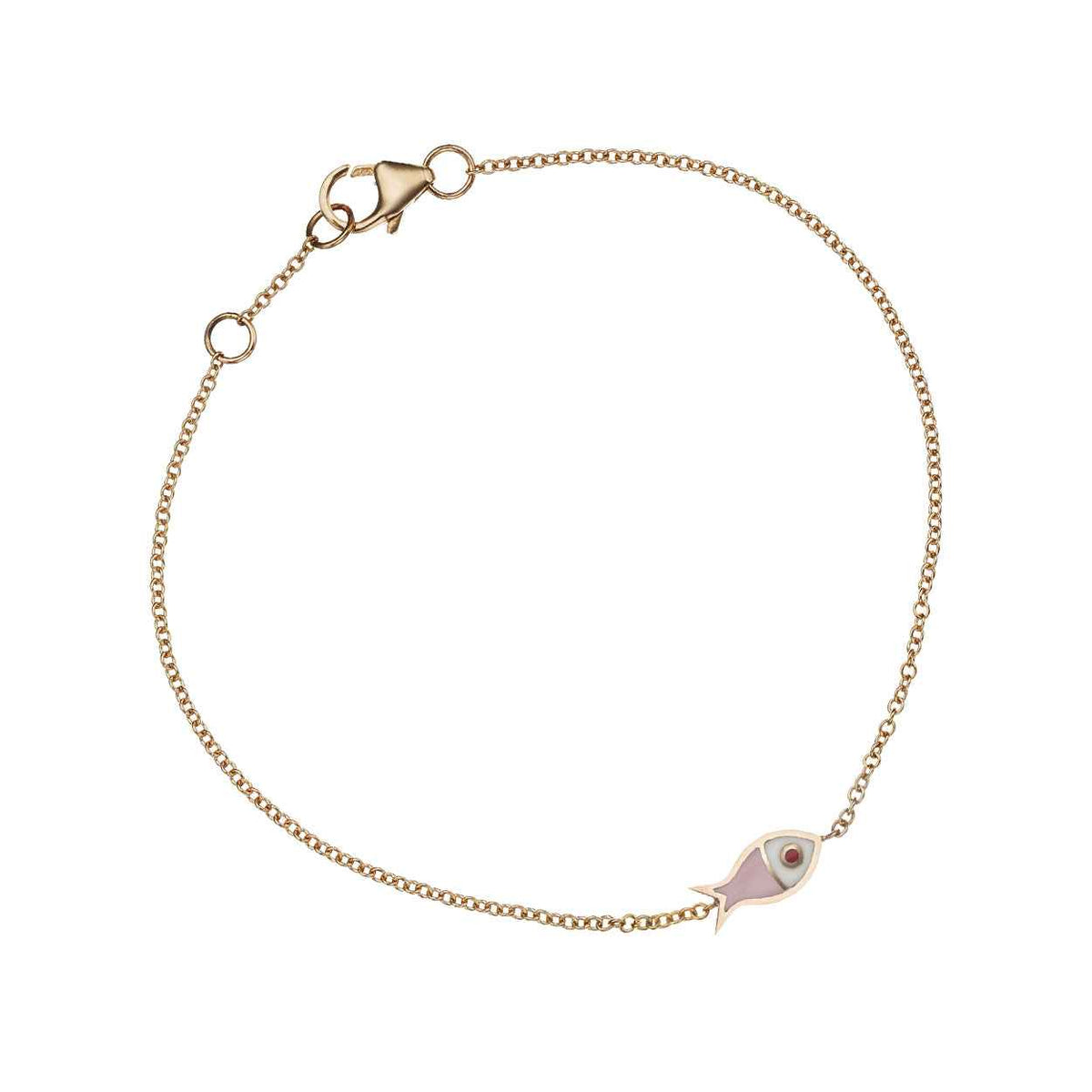 Enamel Tricolor Lucky Fish 18K Gold Fine Jewelry