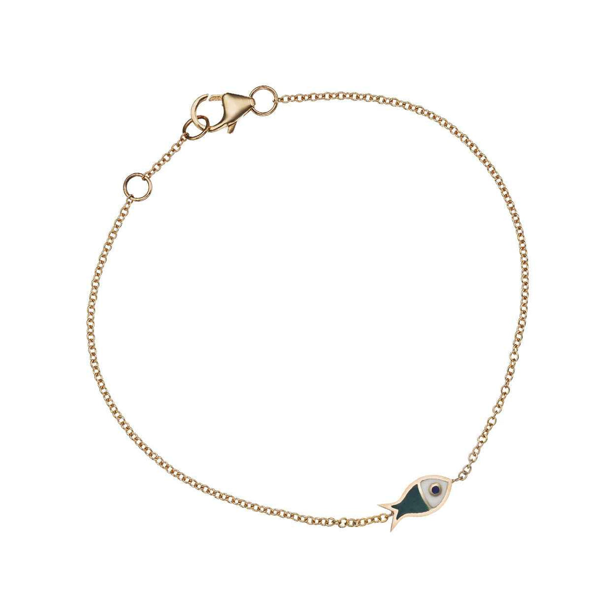 Enamel Tricolor Lucky Fish 18K Gold Fine Jewelry