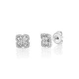 Packshot - Square Diamond Studs in white gold 