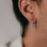 Mini Hoop Earrings With Diamonds Drop