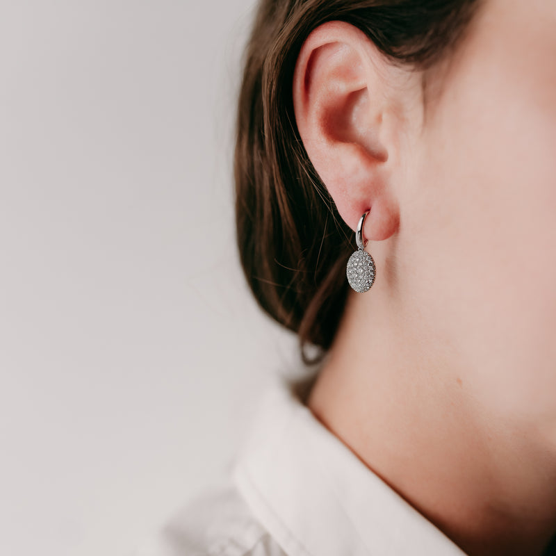 Diamond Pavé Drop Earrings