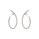 Packshot - Twisted Oval Hoop Earrings 19K white gold