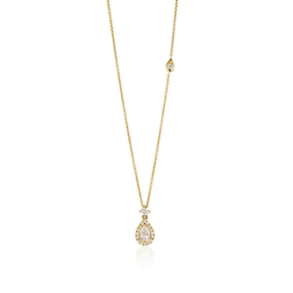 Pear Shaped Diamond Pendant