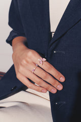 Pink Sapphire butterfly ring