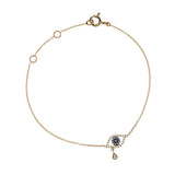 Evil Eye Diamond Drop Bracelet