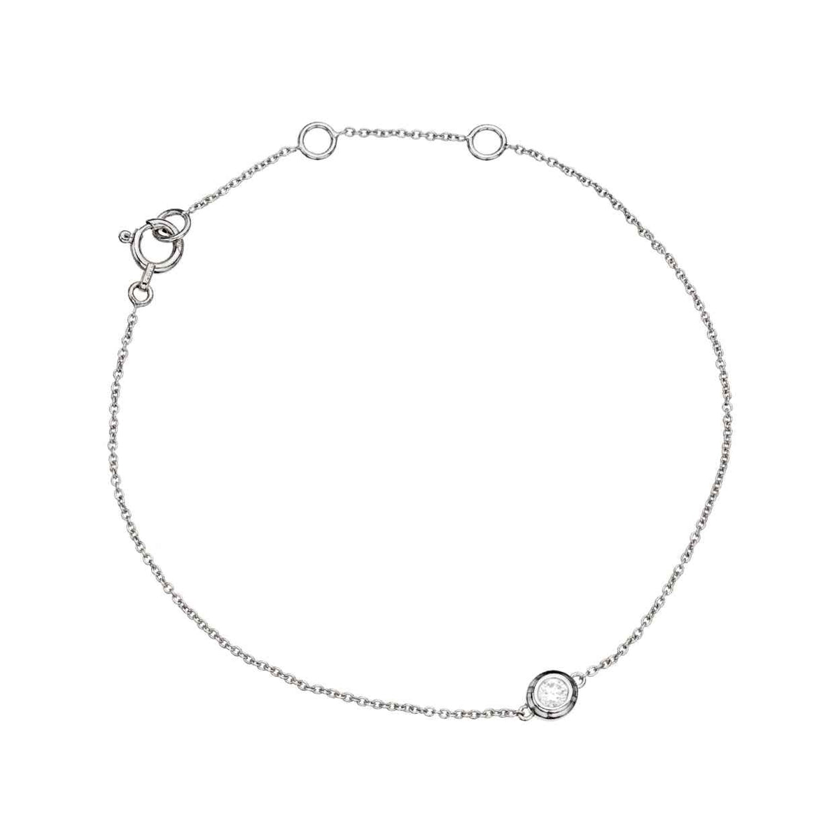 Diamond Bezel Bracelet 18K Gold Fine Jewelry